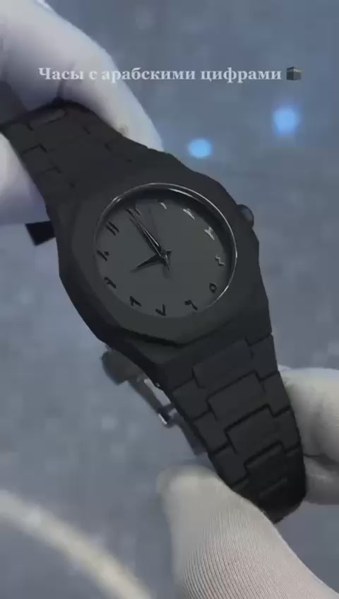 Trendy black aura watches ,polycarbonate material,good quality with box