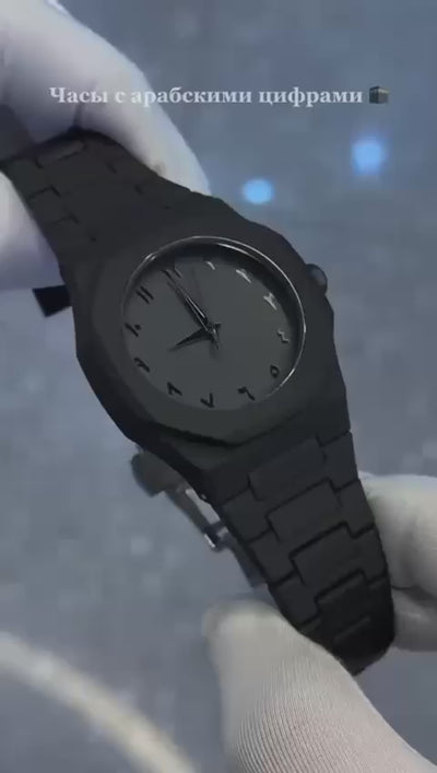 Trendy black aura watches ,polycarbonate material,good quality with box